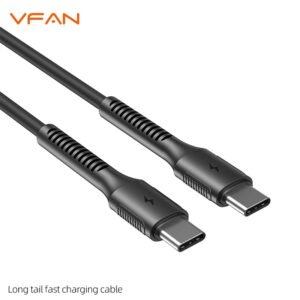VFAN Super Fast Charging Cable with Reinforced Long Grip (X22) - 60W Type C to Type C (2 Meter)