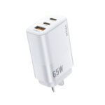VFAN 65W GaN Ultra Fast Charger w/ 2 USB-C & USB-A (AU7)