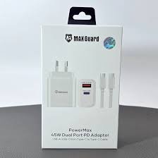 Max Guard Power Max 45W Dual Port PD Adapter with Type C Cable
