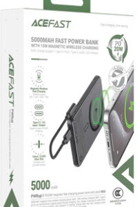 Magnetic 20W PD+QC Wireless Charging Power Bank, 10mm Ultra Thin, Detachable Cable, CCC Certification (5000mAh) (M30)