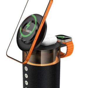 15W 4-in-1 Magnetic Wireless Fast Charger, with Wireless Speaker, Ambient Light (DWQ05)