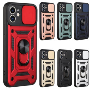 Dual Layer Case With Integrated Ring Holder And Camera Shutter