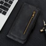 Vertical Flip Wallet Case 9 Card & Zipper for all Brands