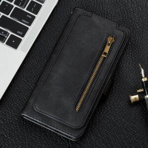 Vertical Flip Wallet Case 9 Card & Zipper for all Brands